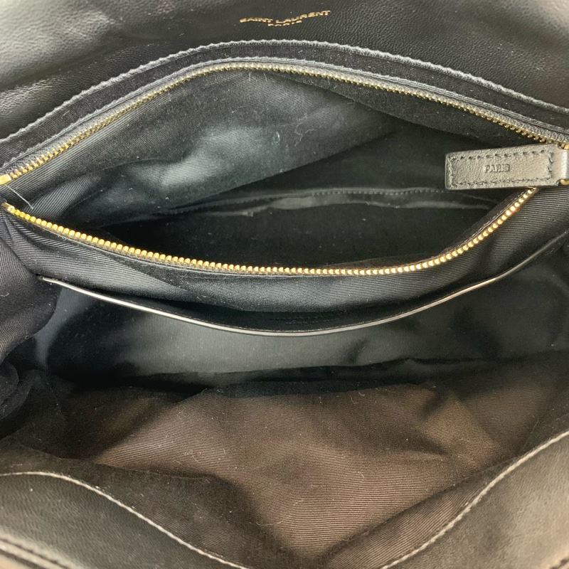 25年單 YSL Jamie 黑金羊皮單肩包-8