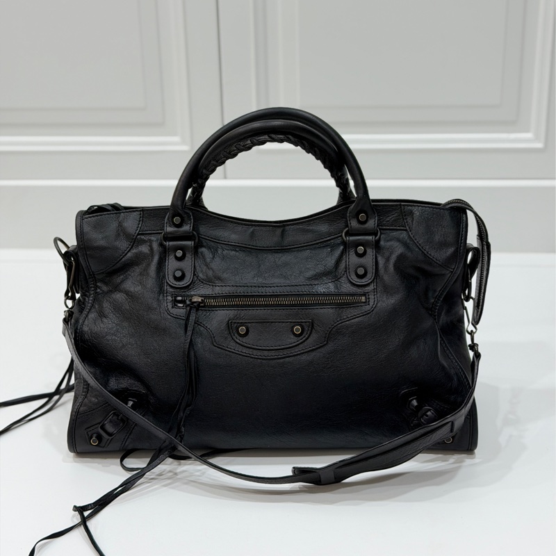 Balenciaga 巴黎世家 city Classic 黑色 機車包 手提包 斜背包 肩背包 側背包-1