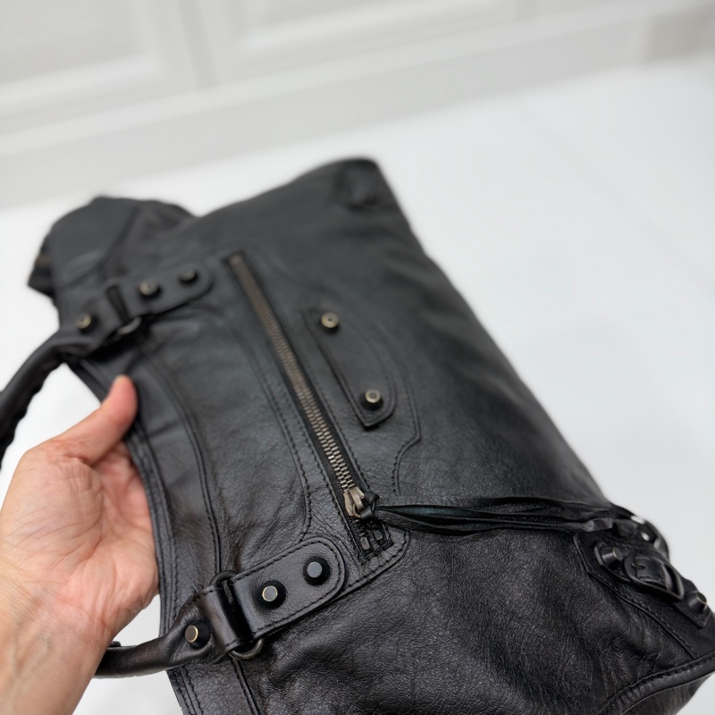 Balenciaga 巴黎世家 city Classic 黑色 機車包 手提包 斜背包 肩背包 側背包-25