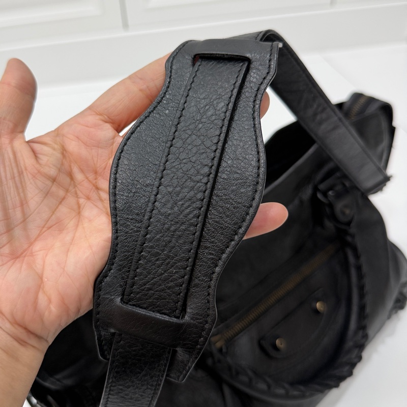 Balenciaga 巴黎世家 city Classic 黑色 機車包 手提包 斜背包 肩背包 側背包-29