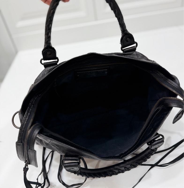 Balenciaga 巴黎世家 city Classic 黑色 機車包 手提包 斜背包 肩背包 側背包-34