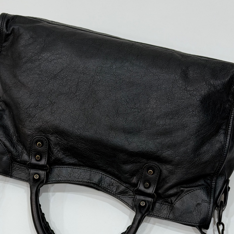 Balenciaga 巴黎世家 city Classic 黑色 機車包 手提包 斜背包 肩背包 側背包-40