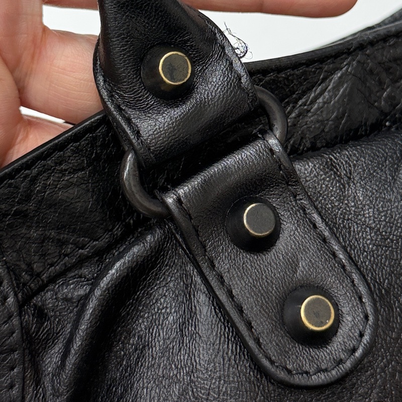 Balenciaga 巴黎世家 city Classic 黑色 機車包 手提包 斜背包 肩背包 側背包-46