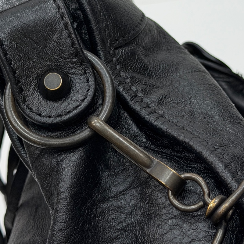 Balenciaga 巴黎世家 city Classic 黑色 機車包 手提包 斜背包 肩背包 側背包-52