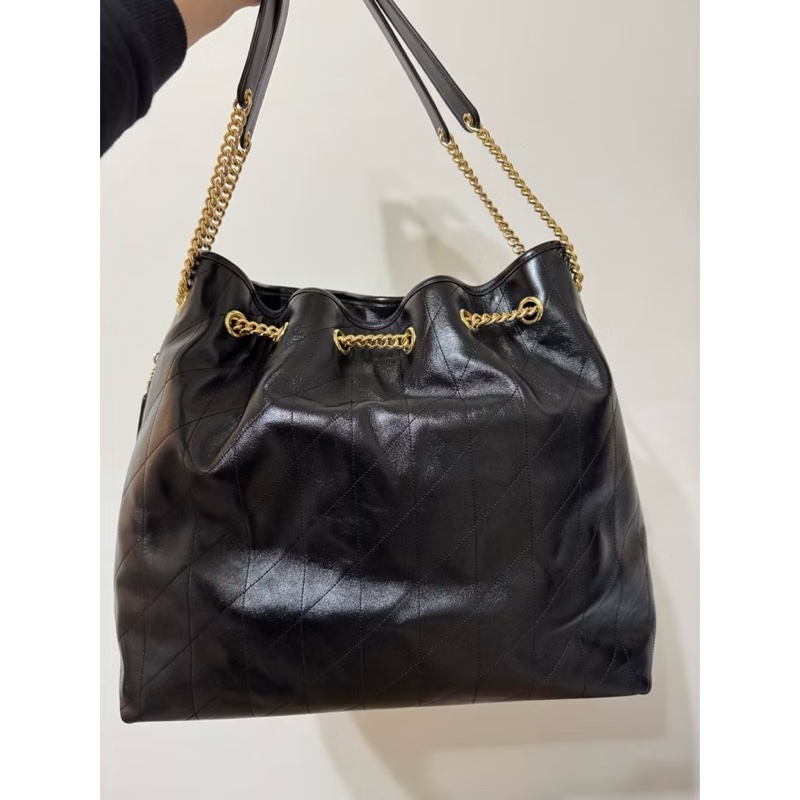 COACH EVELYN 黑色 絎縫細節大號單肩手袋 單肩包 肩背包-(CCZ81)-1