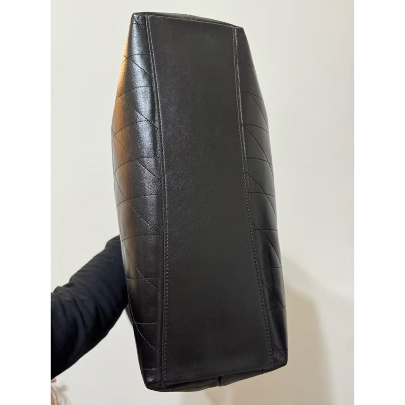 COACH EVELYN 黑色 絎縫細節大號單肩手袋 單肩包 肩背包-(CCZ81)-4