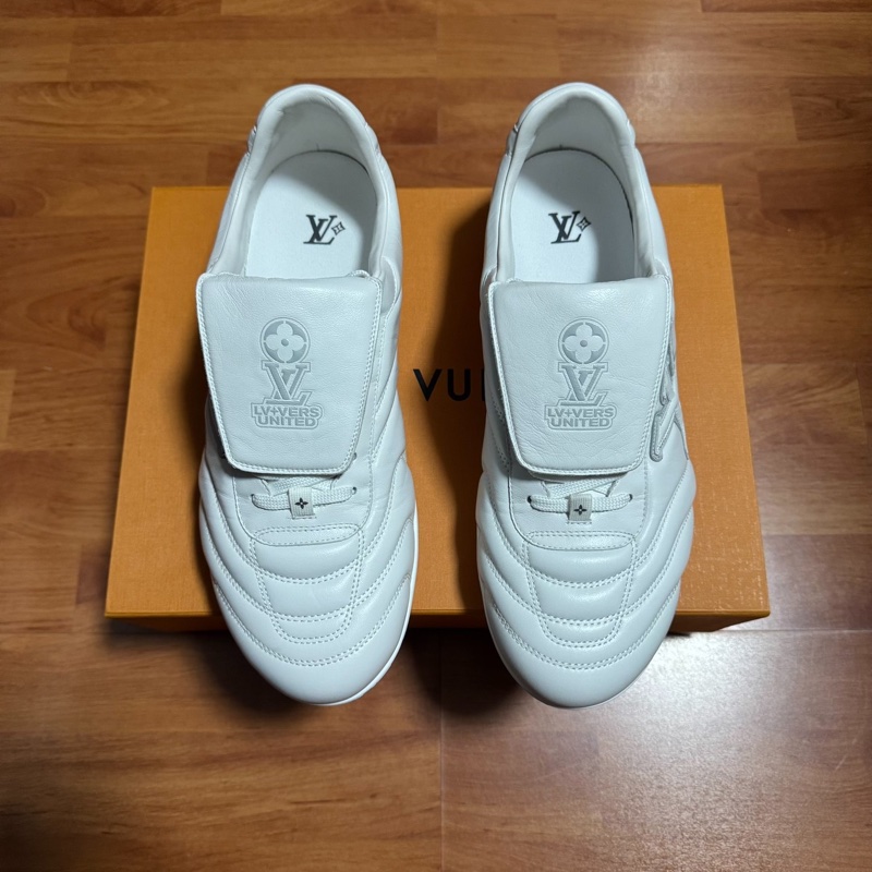 Lv足球鞋Footprint春夏系列 低幫徽標休閒鞋  白色43碼-2