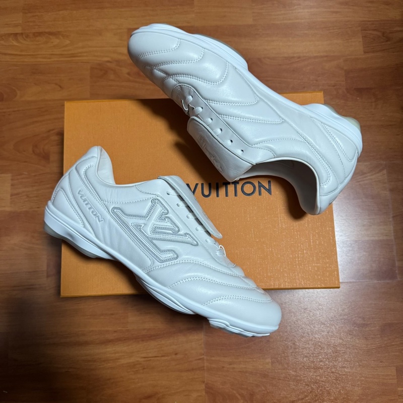 Lv足球鞋Footprint春夏系列 低幫徽標休閒鞋  白色43碼-7