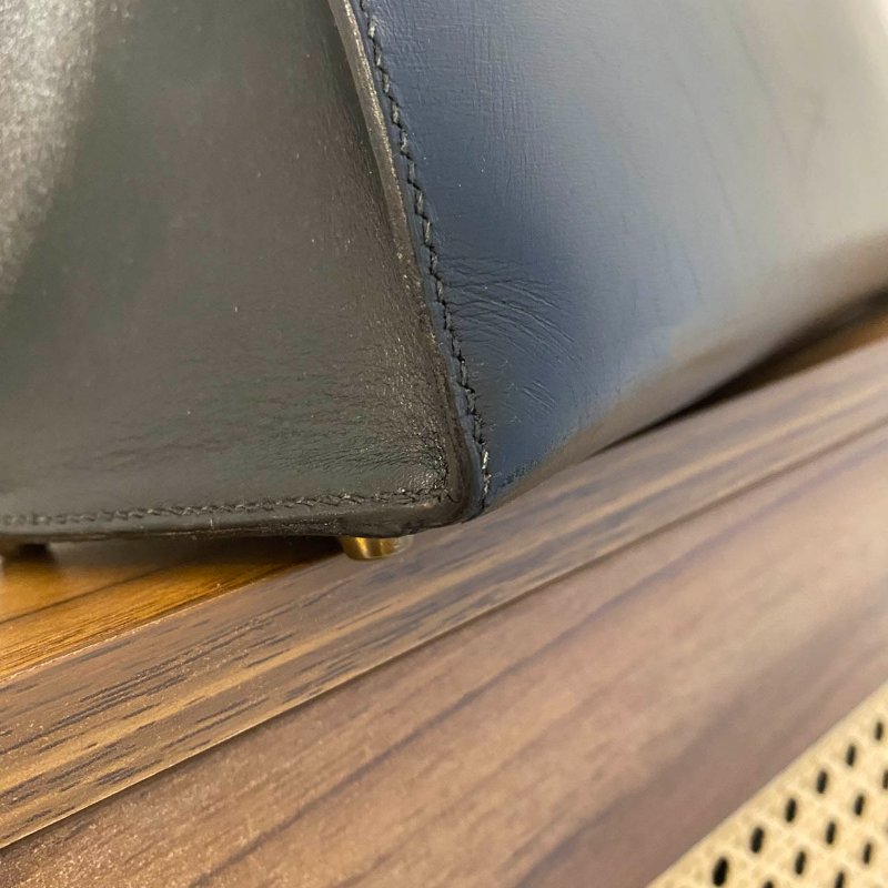 愛馬仕Hermes ◯T刻 黑金kelly32 Box皮-15