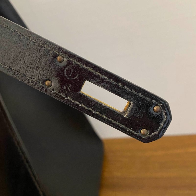 愛馬仕Hermes ◯T刻 黑金kelly32 Box皮-25