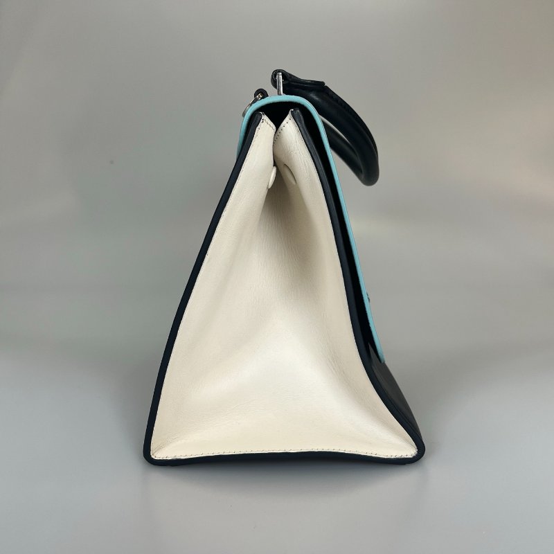 CELINE 藍拚黑Trapaze Bag鞦韆包-3