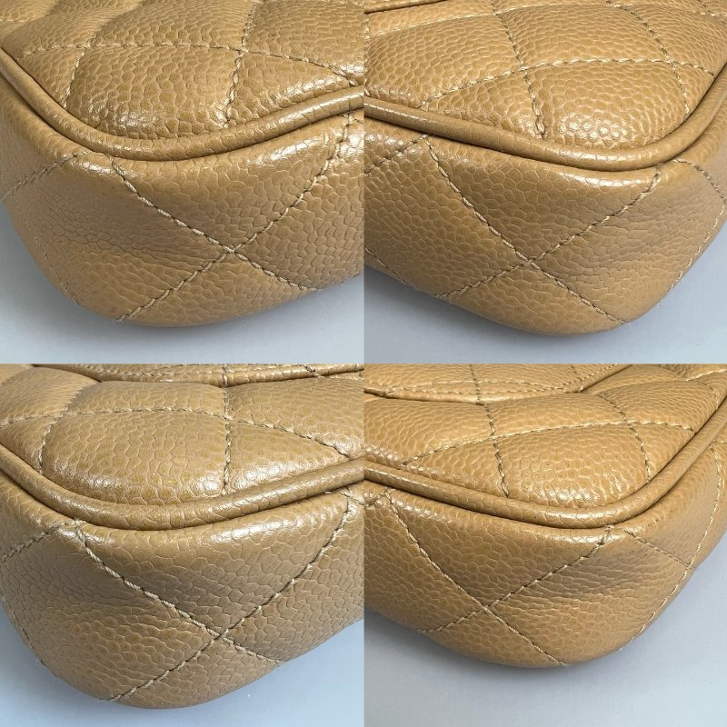 CHANEL 單肩HOBO 荔枝奶茶 A20993/ 8開-8