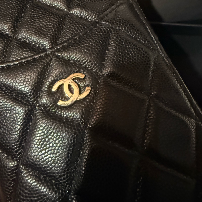 ✨ Chanel 經典黑金長扁夾✨-17