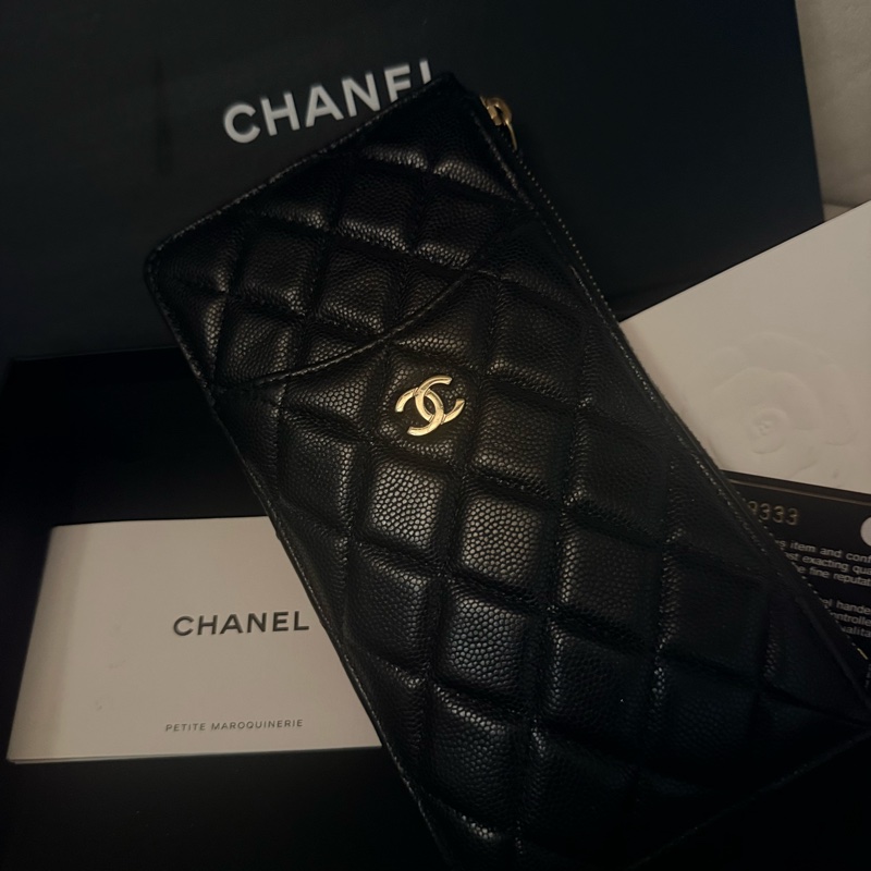 ✨ Chanel 經典黑金長扁夾✨-20