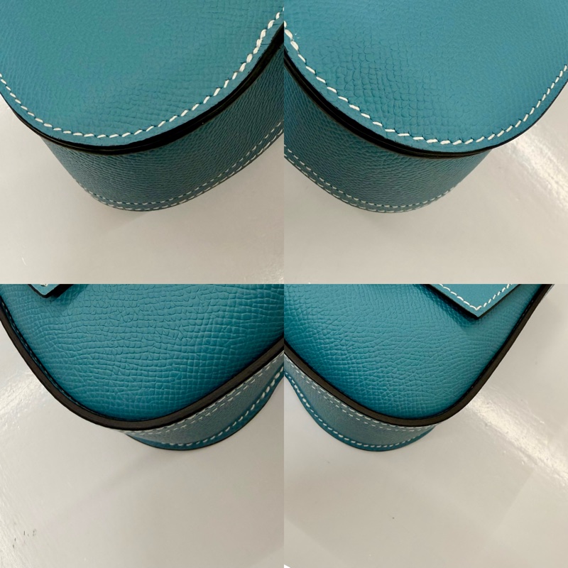 愛馬仕 HERMES  Della Cavalleria 18 Mini 馬銜扣斜背包 Epsom 牛皮 藍色（B刻）-4