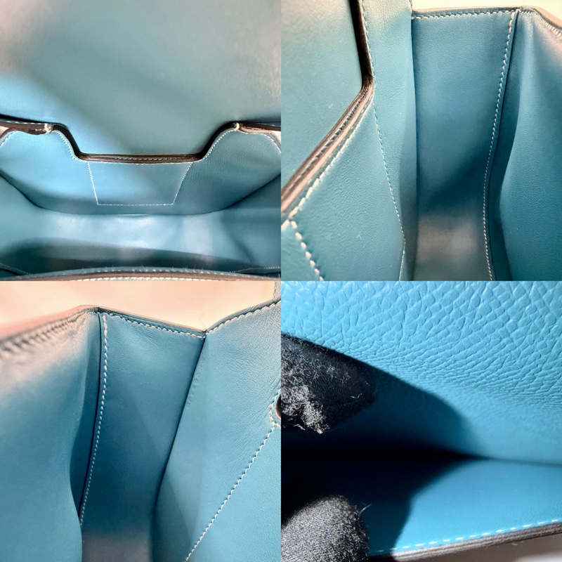 愛馬仕 HERMES  Della Cavalleria 18 Mini 馬銜扣斜背包 Epsom 牛皮 藍色（B刻）-5