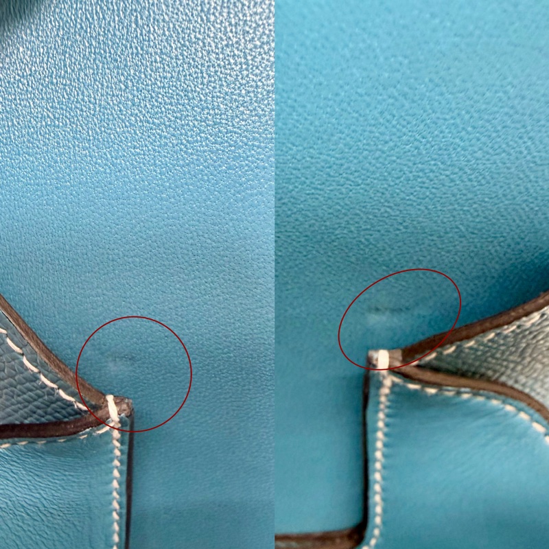 愛馬仕 HERMES  Della Cavalleria 18 Mini 馬銜扣斜背包 Epsom 牛皮 藍色（B刻）-8