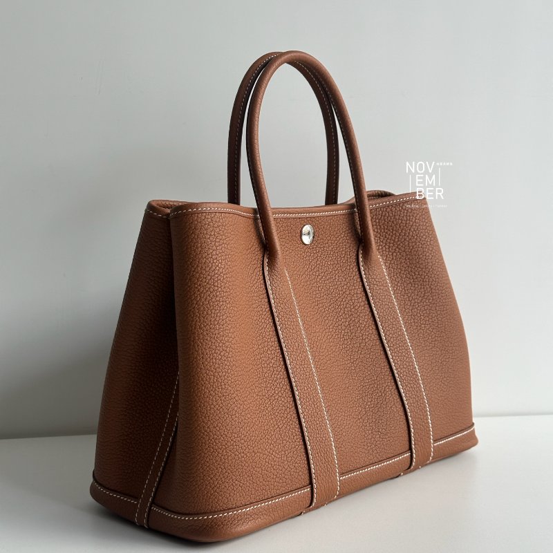 全新全配有購證🙌🏻 Hermès 愛馬仕 Garden Party 30 金棕🤎 花園包💐-1