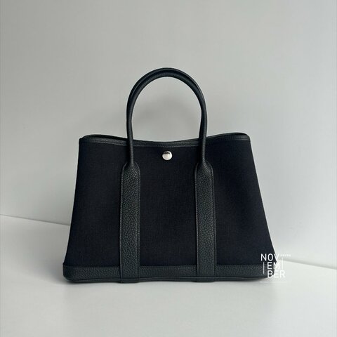 全新全配有購證🙌🏻 Hermès 愛馬仕 Garden Party 30 帆布黑🖤 花園包💐