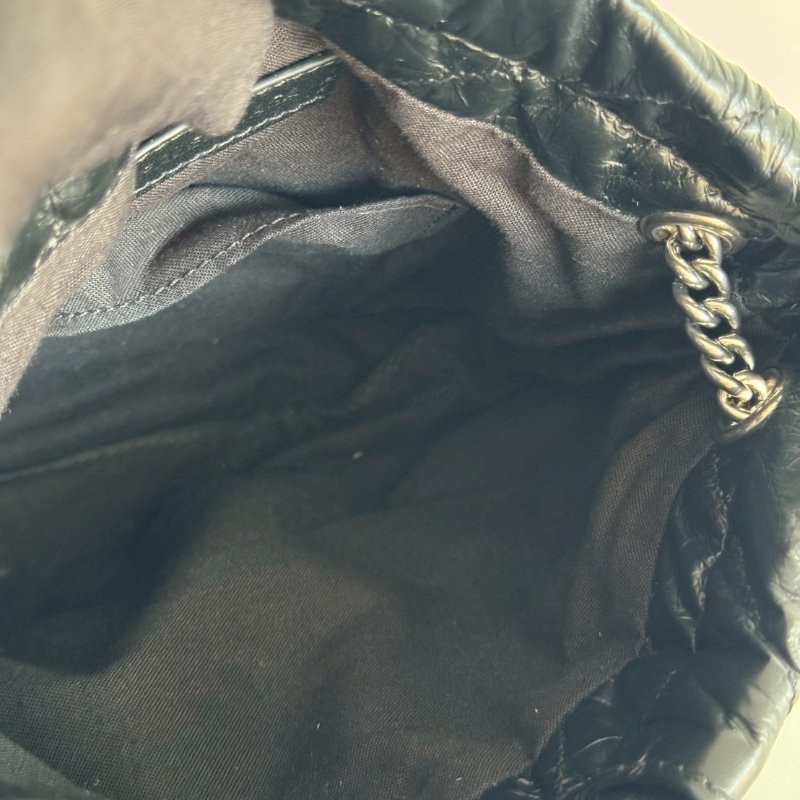 99新🆕 Balenciaga 巴黎世家 Crush BB Tote 垃圾袋 黑色銀釦-7