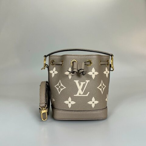 LV M46291/晶片款 斑鳩灰水桶包NANO