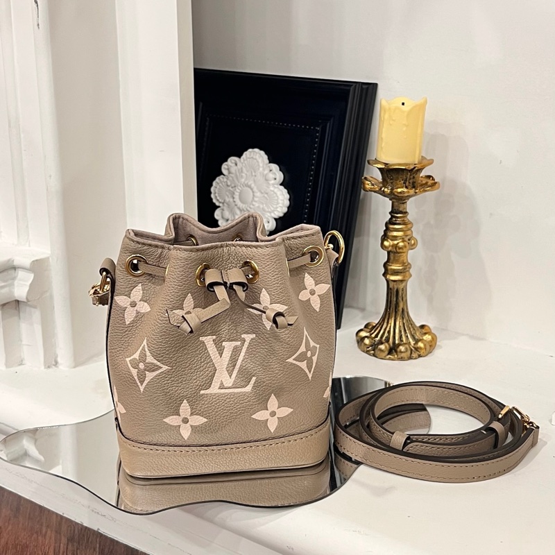 LV M46291/晶片款 斑鳩灰水桶包NANO-0