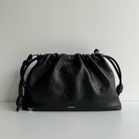 99新🆕 LOEWE 羅意威 Flamenco Purse 黑色銀釦