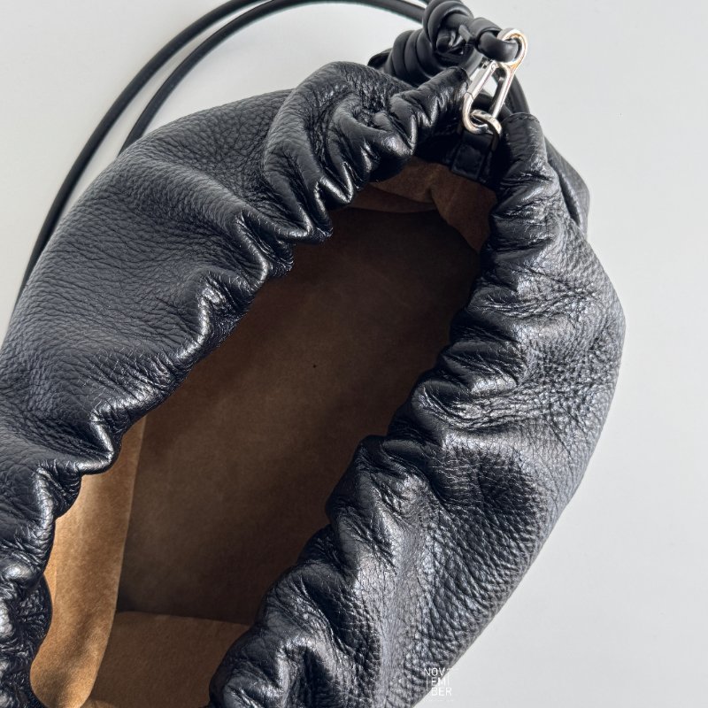 99新🆕 LOEWE 羅意威 Flamenco Purse 黑色銀釦-4