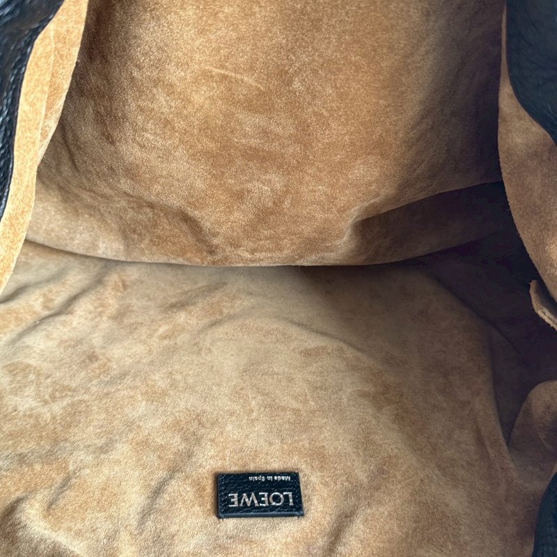 99新🆕 LOEWE 羅意威 Flamenco Purse 黑色銀釦-7