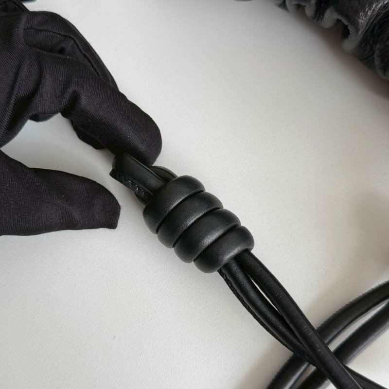 99新🆕 LOEWE 羅意威 Flamenco Purse 黑色銀釦-14