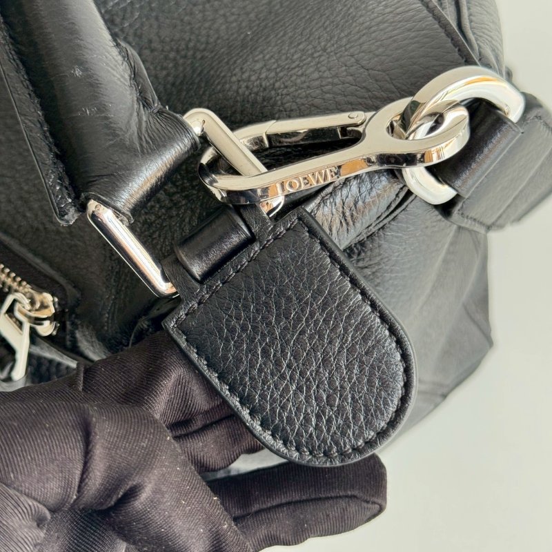 99新🆕 全配有購證✨ LOEWE 羅意威 Puzzle Medium 黑色銀釦-6