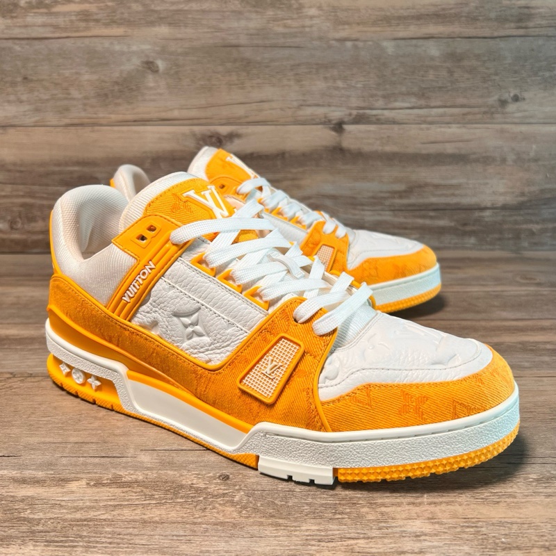 Louis Vuitton路易威登 trainer 白黃牛仔 43碼-1