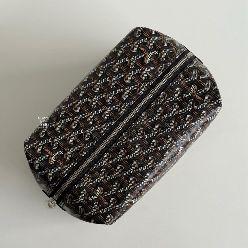 全新有購證🙌🏻 Goyard 戈雅 Bowling 25 Toiletry Bag 飯盒包 洗漱包 黑色-3