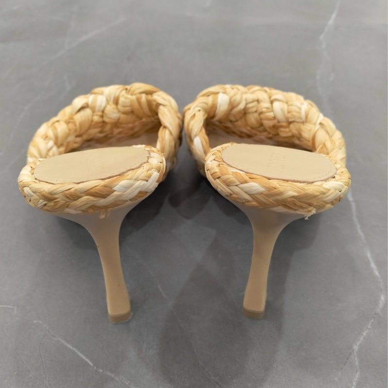 99新 BOTTEGA VENETA葆蝶家  高跟拖鞋  36碼  無附件-4