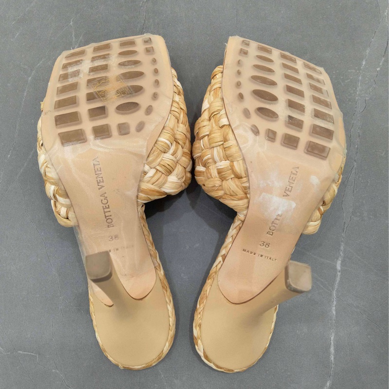 99新 BOTTEGA VENETA葆蝶家  高跟拖鞋  36碼  無附件-8