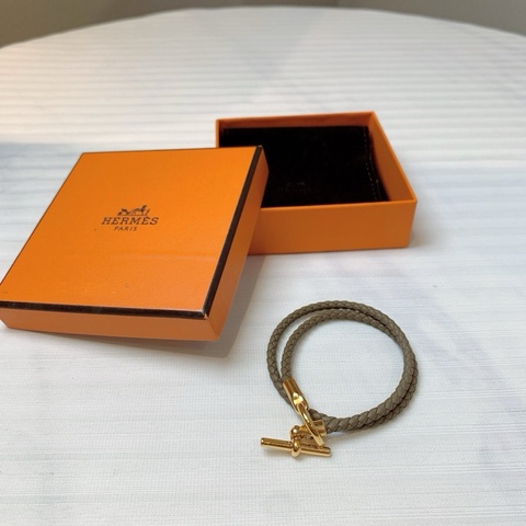 愛馬仕/Hermes  大象灰皮繩