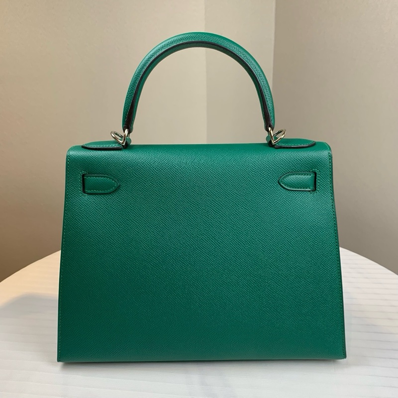 愛馬仕/Hermes 綠色Kelly 帥氣貴氣 28*11*22-4
