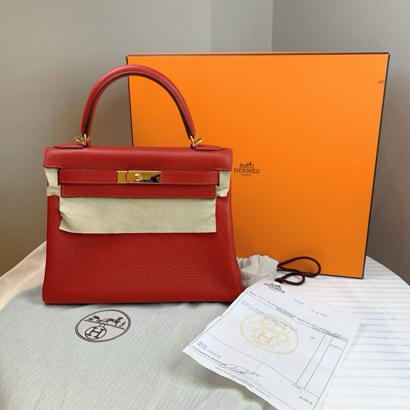 愛馬仕/Hermes 紅色Kelly 28*11*22-0