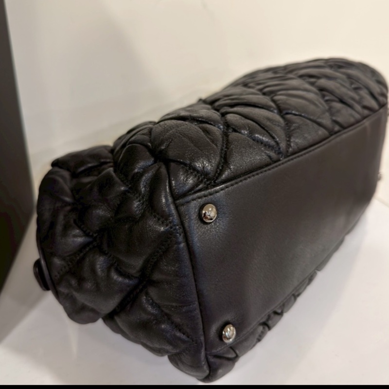 99新wsw)全網最低價 朵泡芙托特包手提單肩包 Chanel 香奈兒黑銀菱格紋雲-17