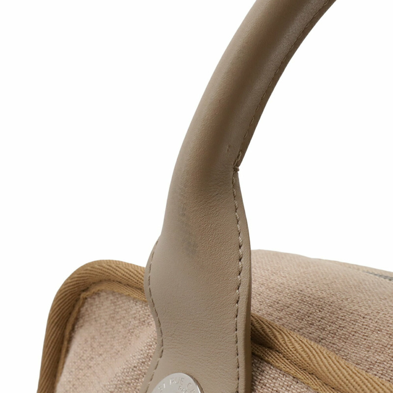 香奈兒 Deauville 保齡球包，手提包，鏈條肩帶帆布包，棕褐色，A92749-6