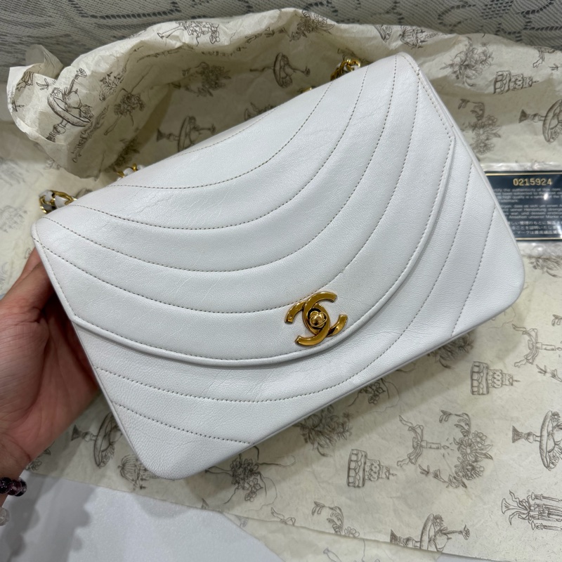 Chanel Vintage 80年代 古董 老香 24K金 單肩包-0
