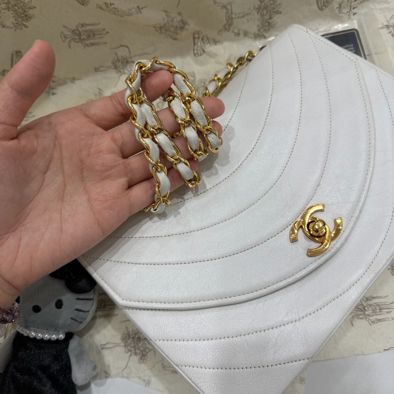 Chanel Vintage 80年代 古董 老香 24K金 單肩包-1