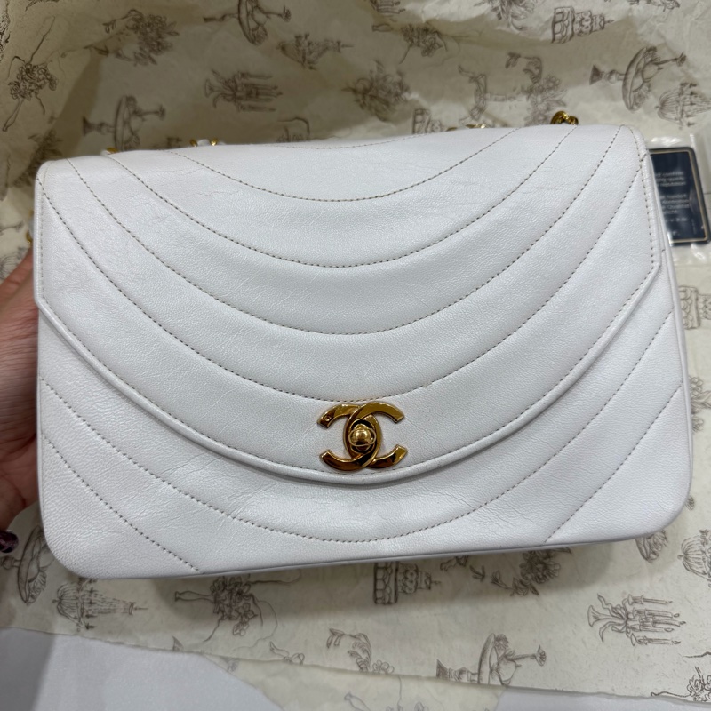 Chanel Vintage 80年代 古董 老香 24K金 單肩包-4