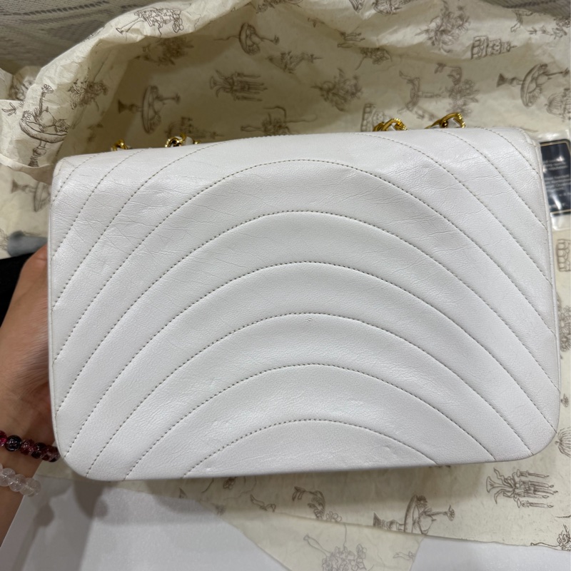 Chanel Vintage 80年代 古董 老香 24K金 單肩包-5