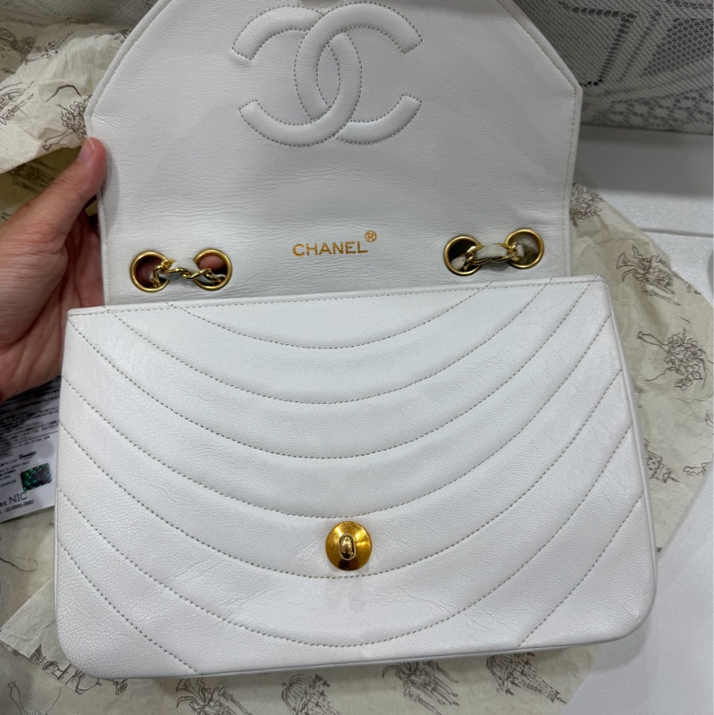 Chanel Vintage 80年代 古董 老香 24K金 單肩包-13