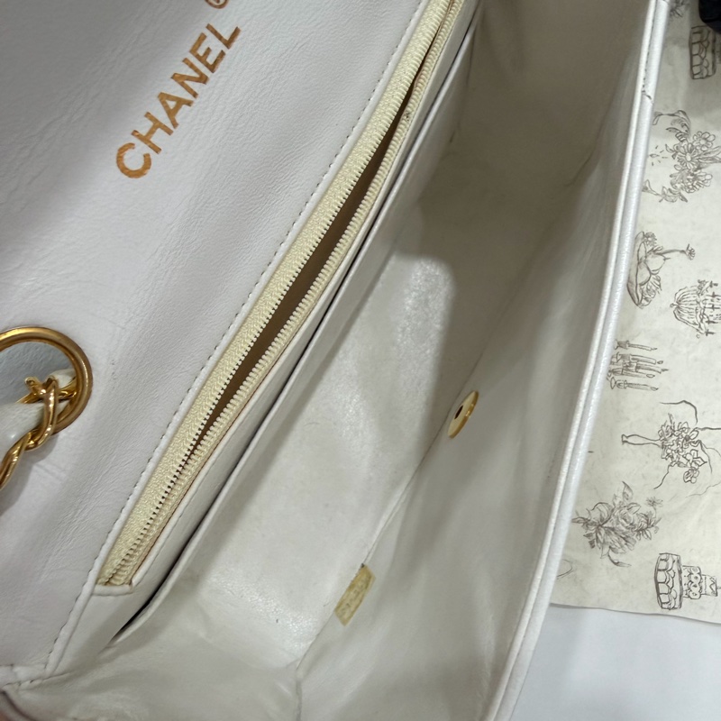 Chanel Vintage 80年代 古董 老香 24K金 單肩包-14