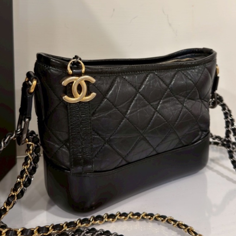 99新wsw）全網最低價 朵泡芙托特包手提單肩包 Chanel 香奈兒黑銀菱格紋雲-10