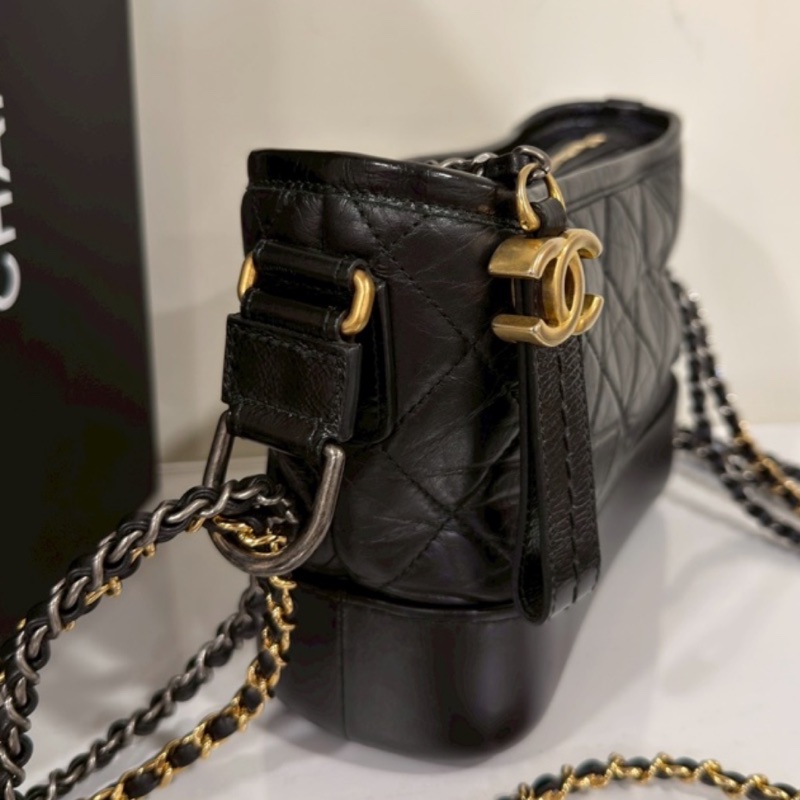 99新wsw）全網最低價 朵泡芙托特包手提單肩包 Chanel 香奈兒黑銀菱格紋雲-11