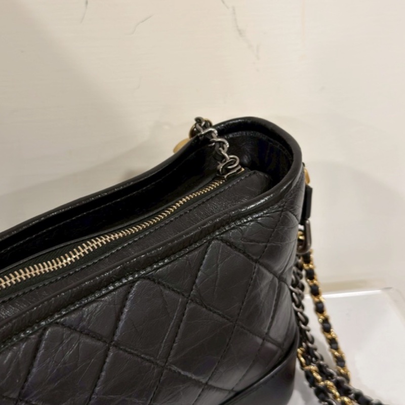 99新wsw）全網最低價 朵泡芙托特包手提單肩包 Chanel 香奈兒黑銀菱格紋雲-14