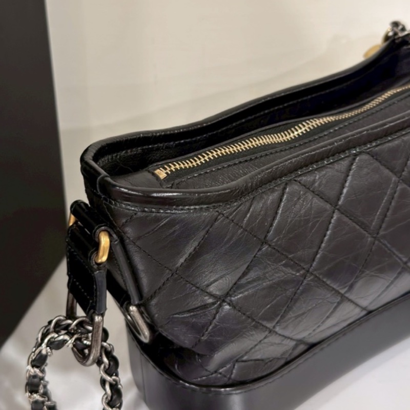 99新wsw）全網最低價 朵泡芙托特包手提單肩包 Chanel 香奈兒黑銀菱格紋雲-15